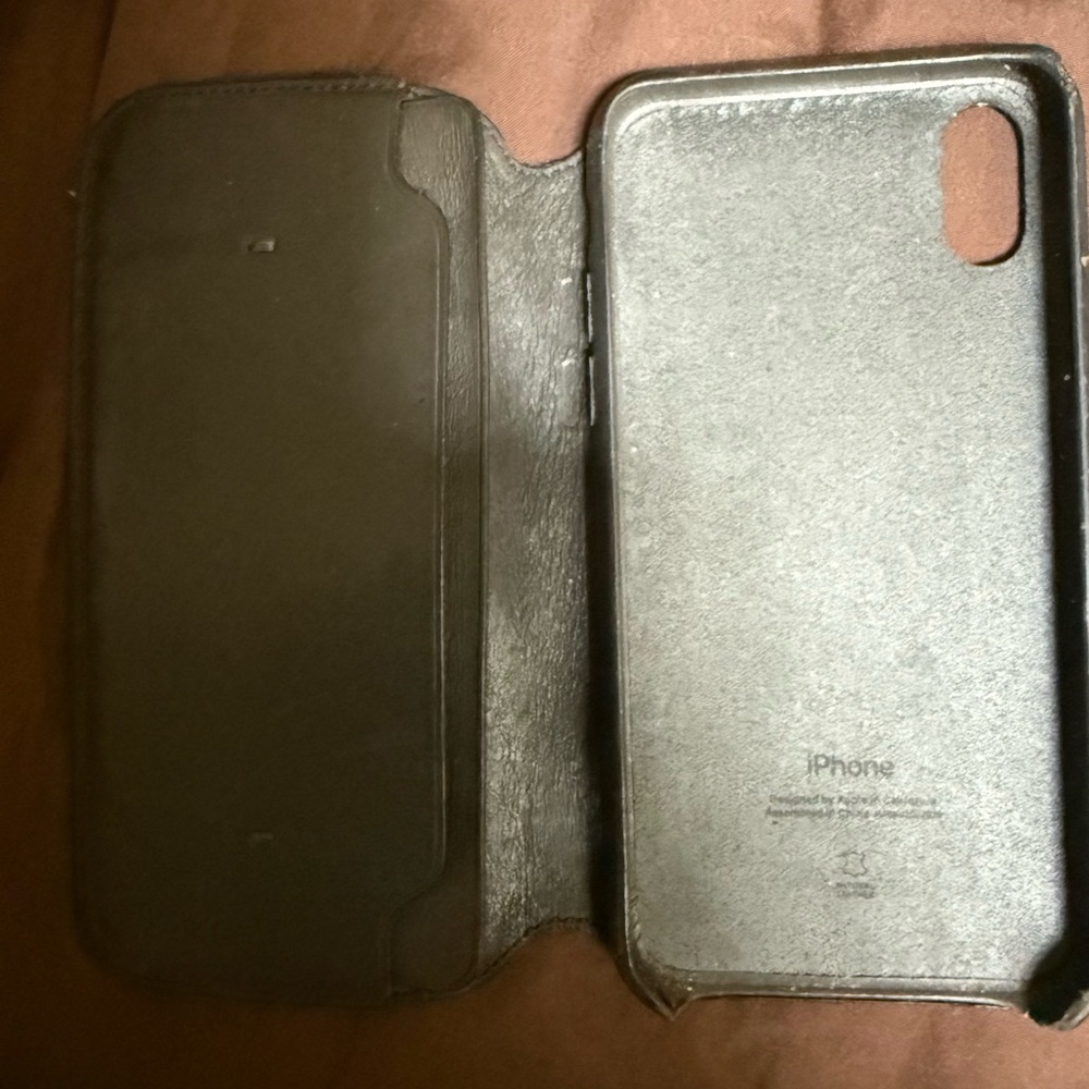 Tumi Black Folio Phone Case with Wallet Design